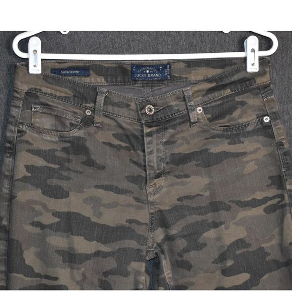 Lucky Brand Denim - Lucky Brand Women's 10/30 Sofia Skinny Camo Pattern Denim Distressed Jeans